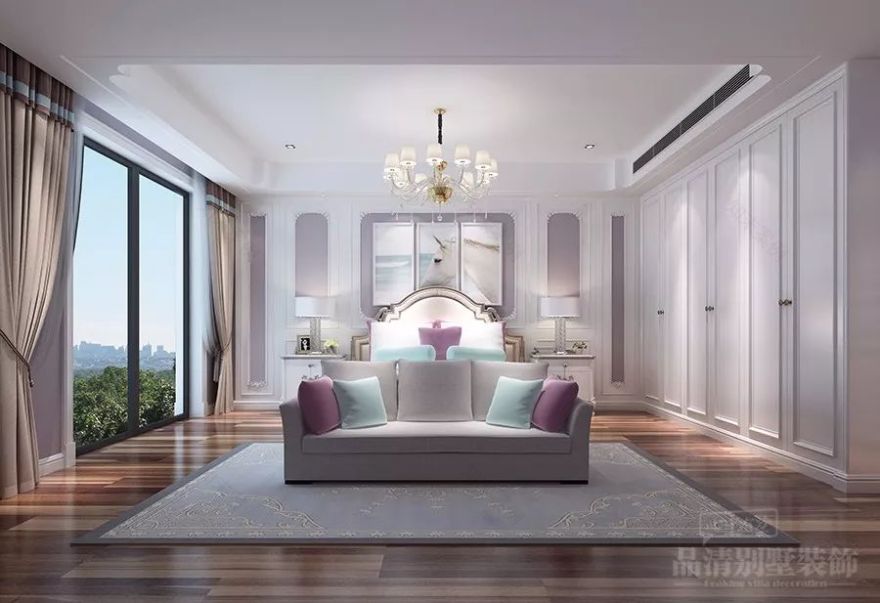 阿维侬庄园混搭风格,打造 450㎡美式新中式家居-38