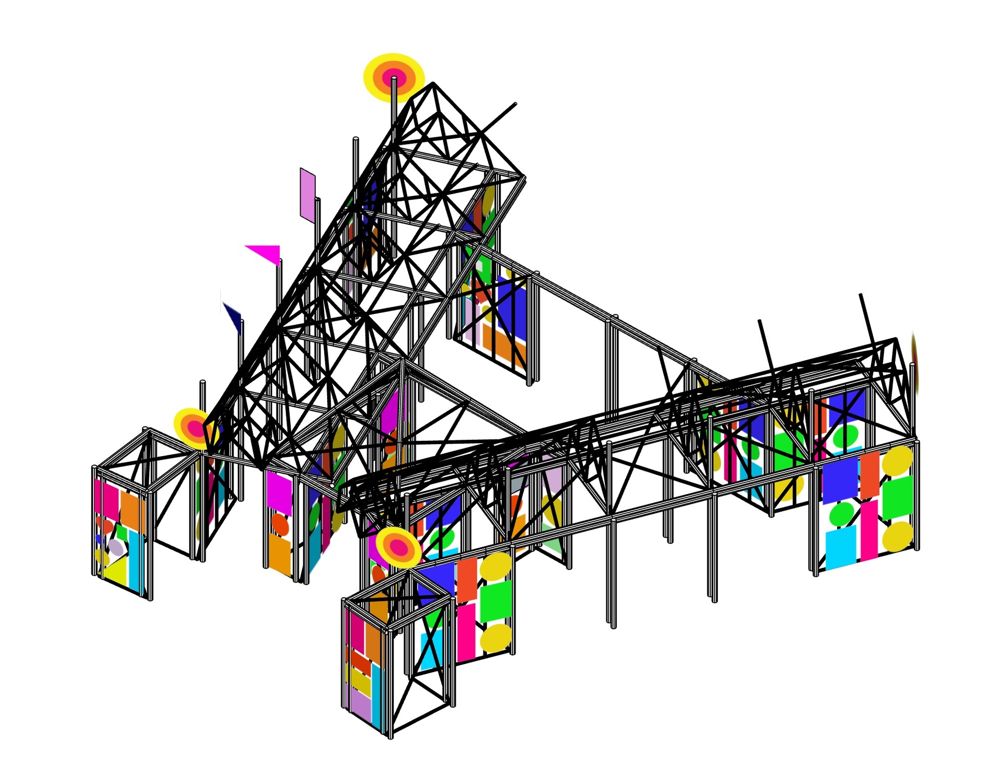 透视竹装置丨英国伦敦丨Morag Myerscough-37