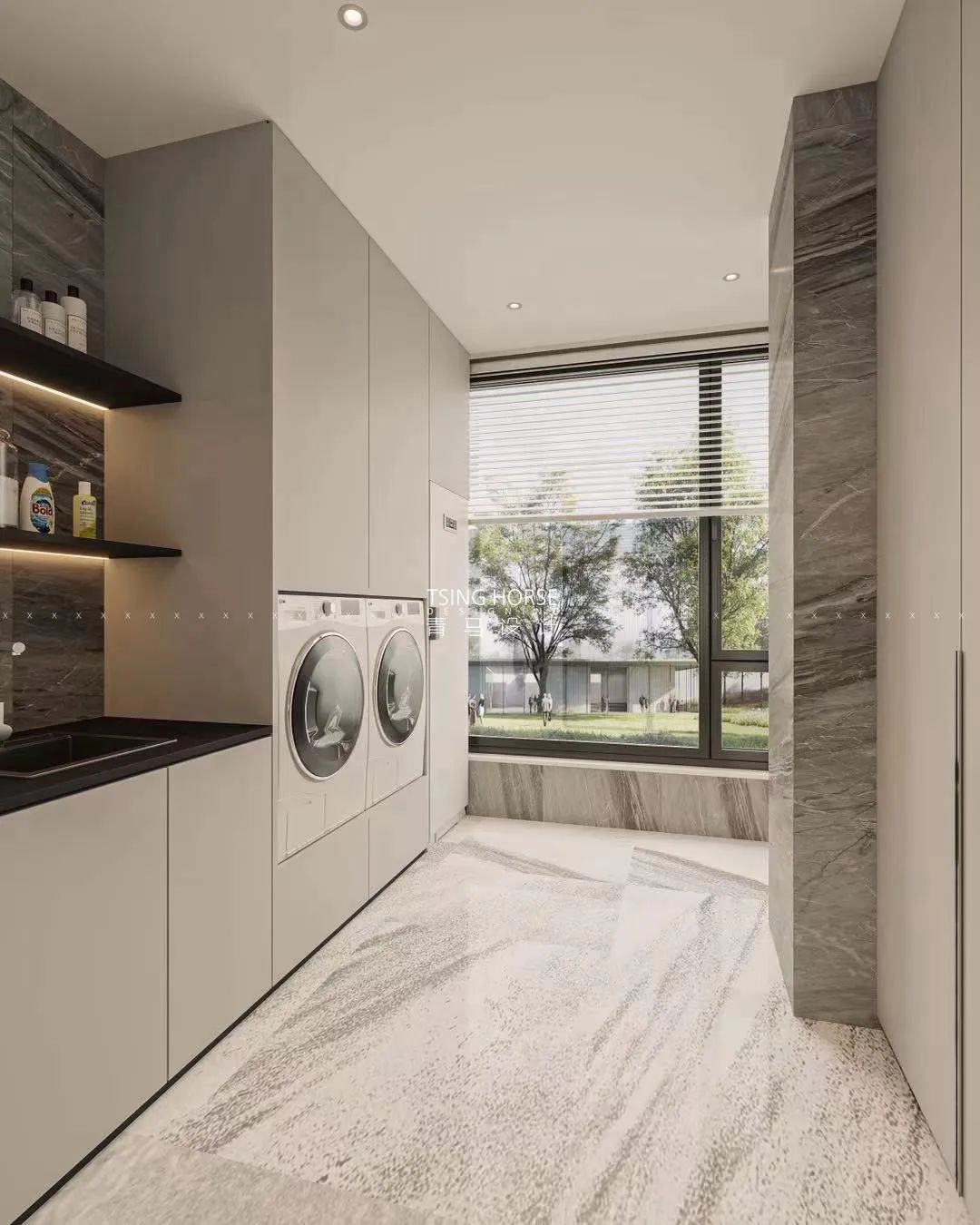 龙湖景粼天序意式轻奢大平层丨中国西安丨青马别墅设计-36