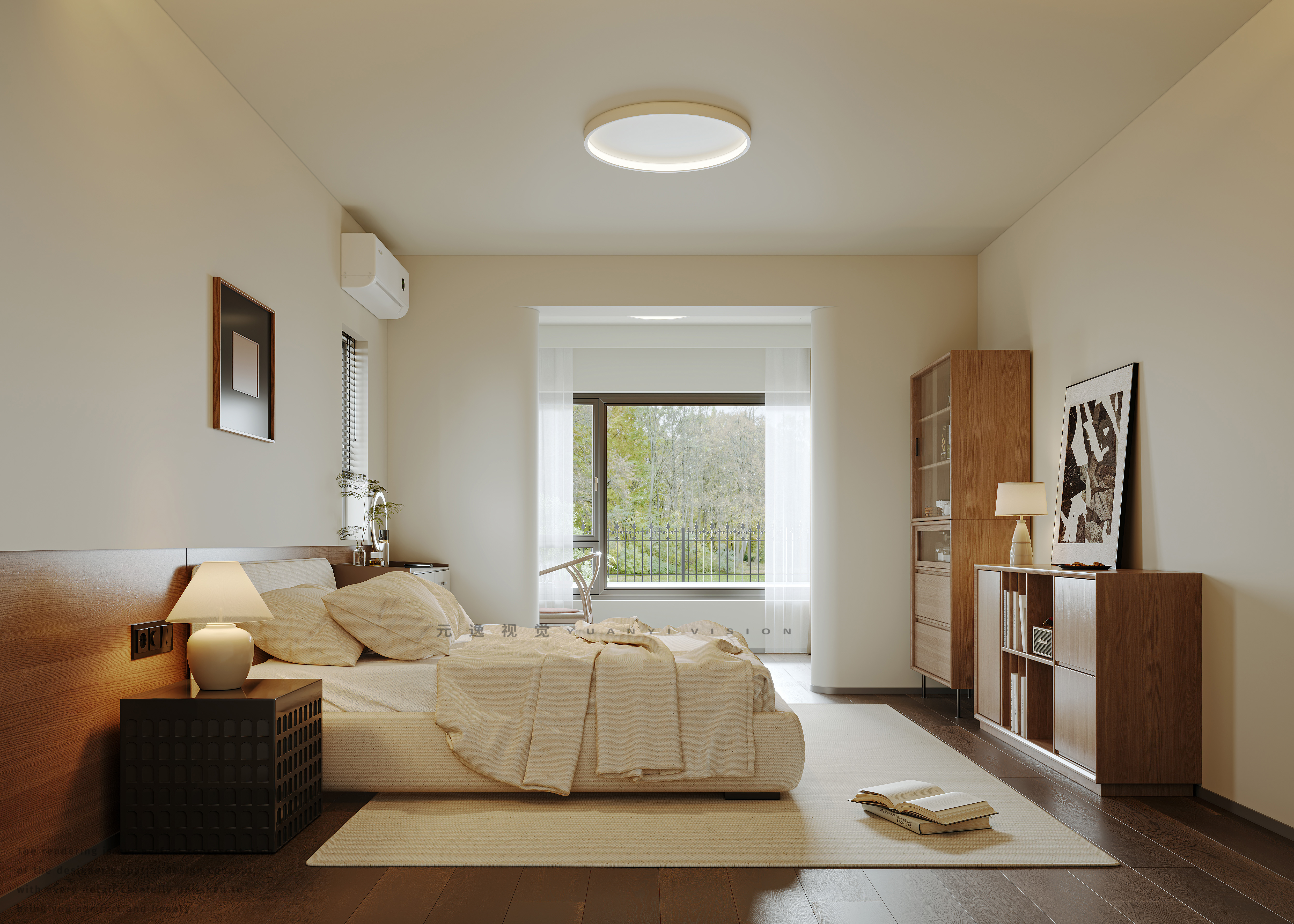 侘寂风客厅+卧室家装丨个人-11