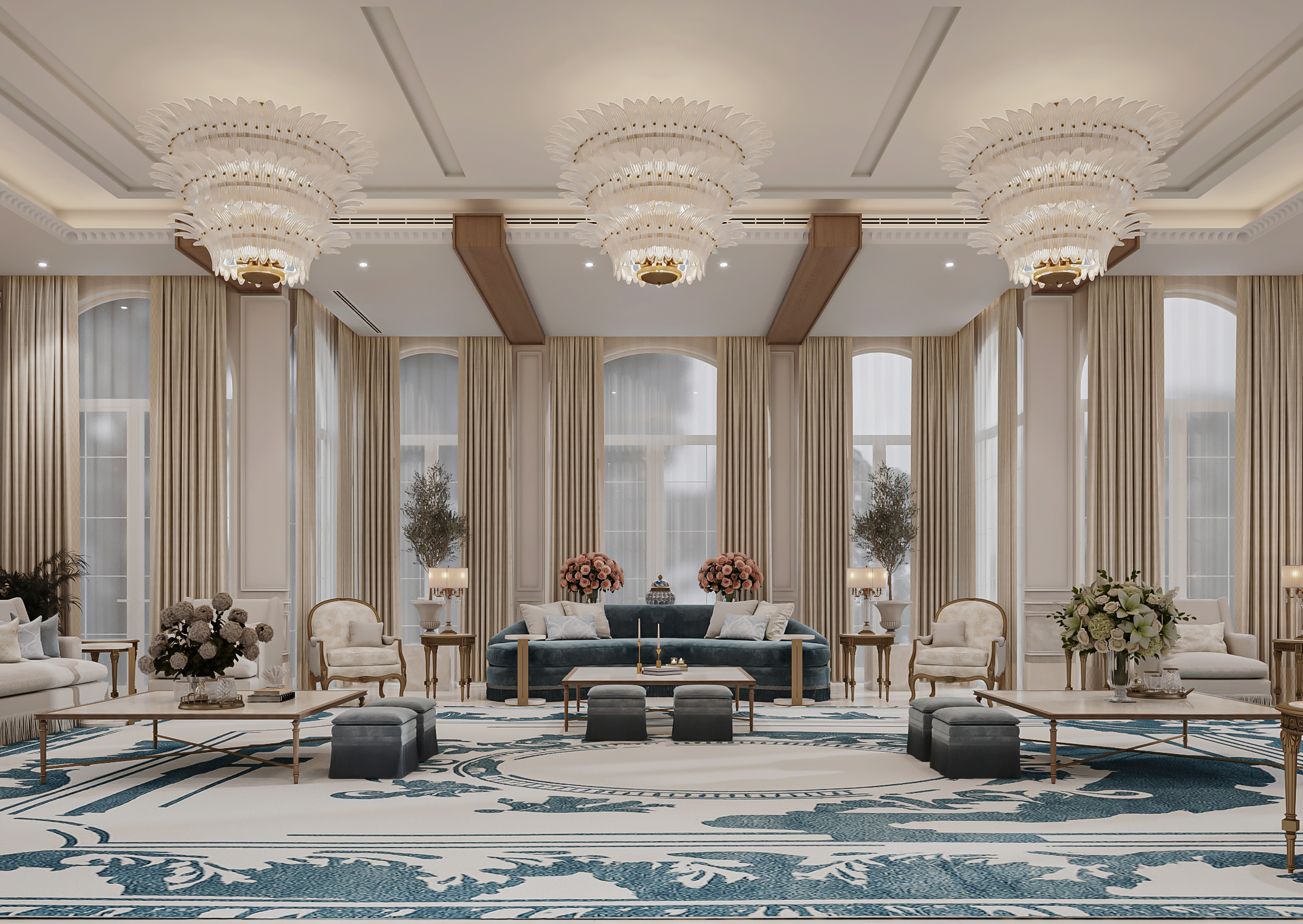 Classic Entrance With Unique Furniture , Men Majlis-9