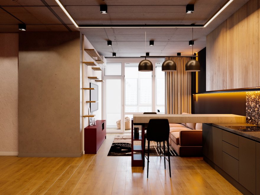 现代简约工业风公寓设计-4