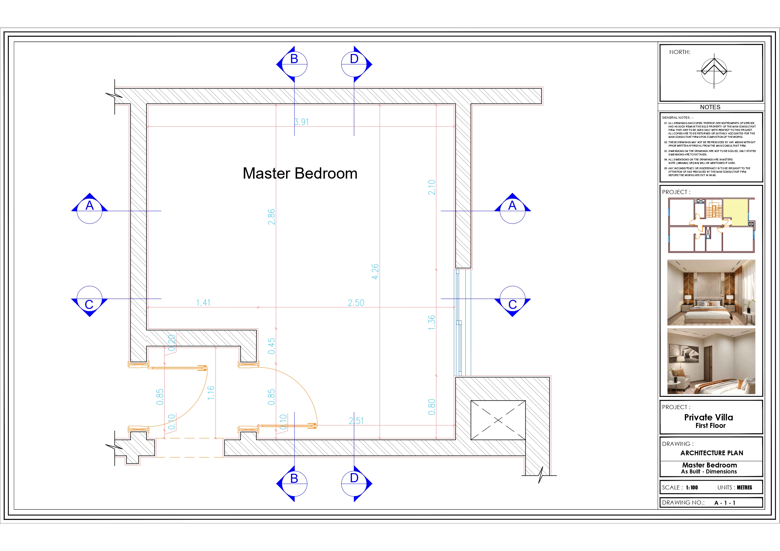Working Drawings of masterbedroom in ksa-1
