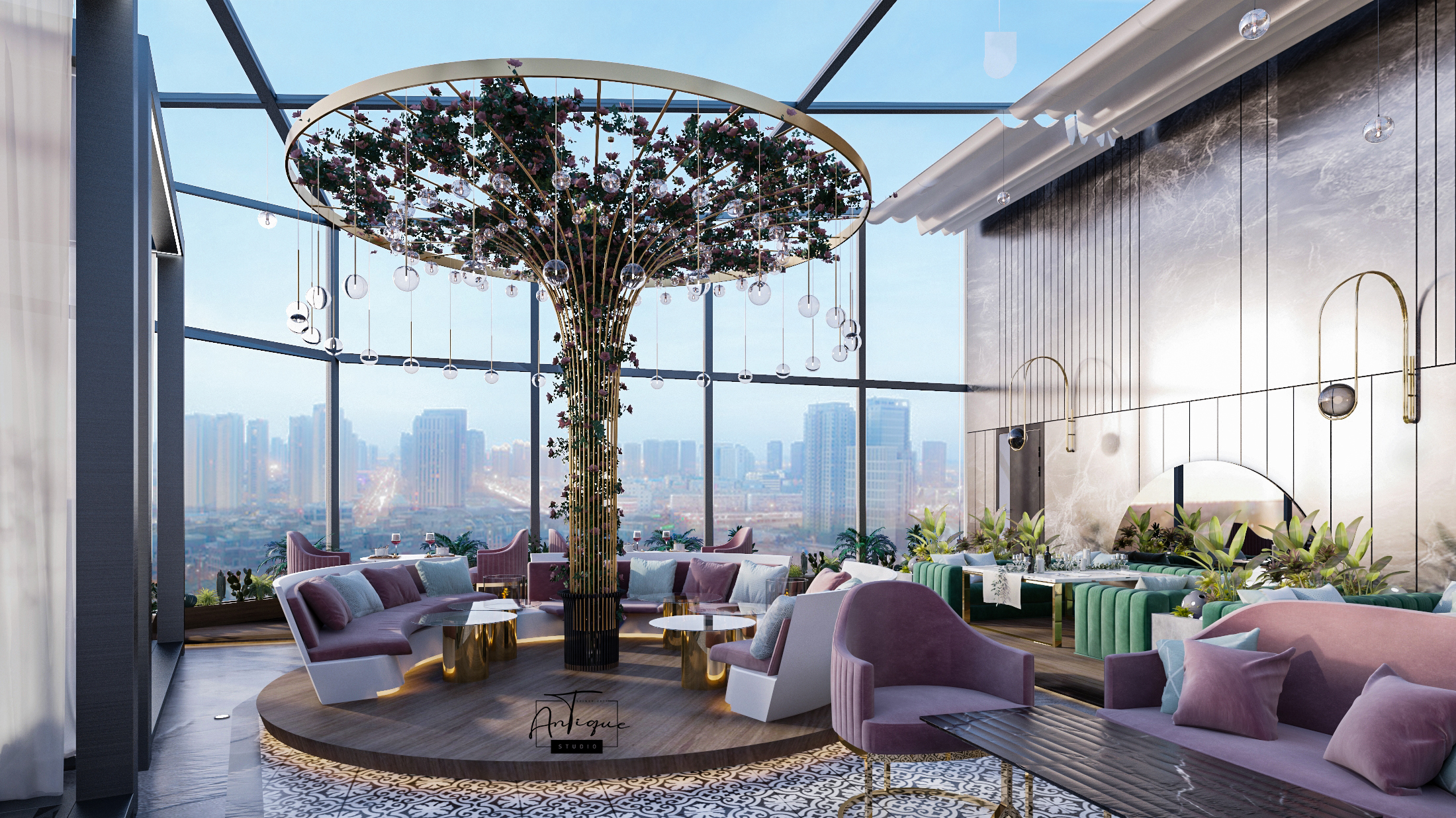 屋顶餐厅丨ANTIQUE Studios-12