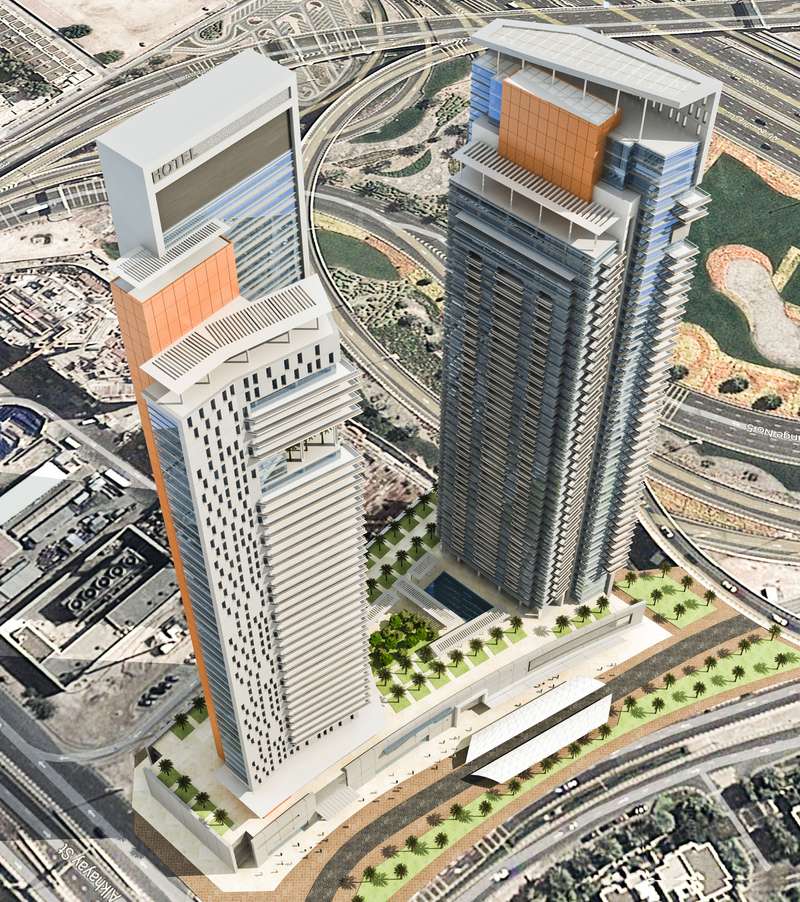 迪拜滨海湾双子塔室内设计丨阿联酋迪拜丨迪拜某建筑设计公司-4