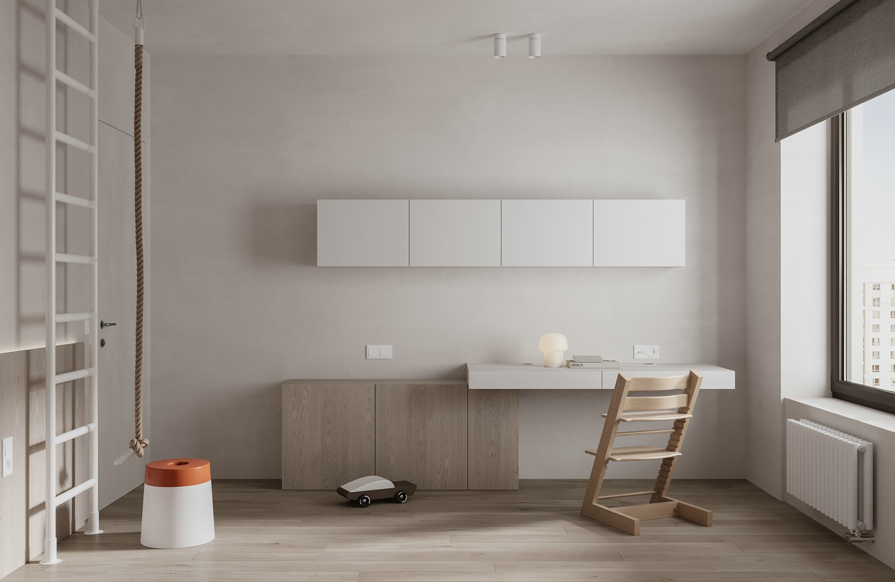 95㎡中性色系公寓设计-20