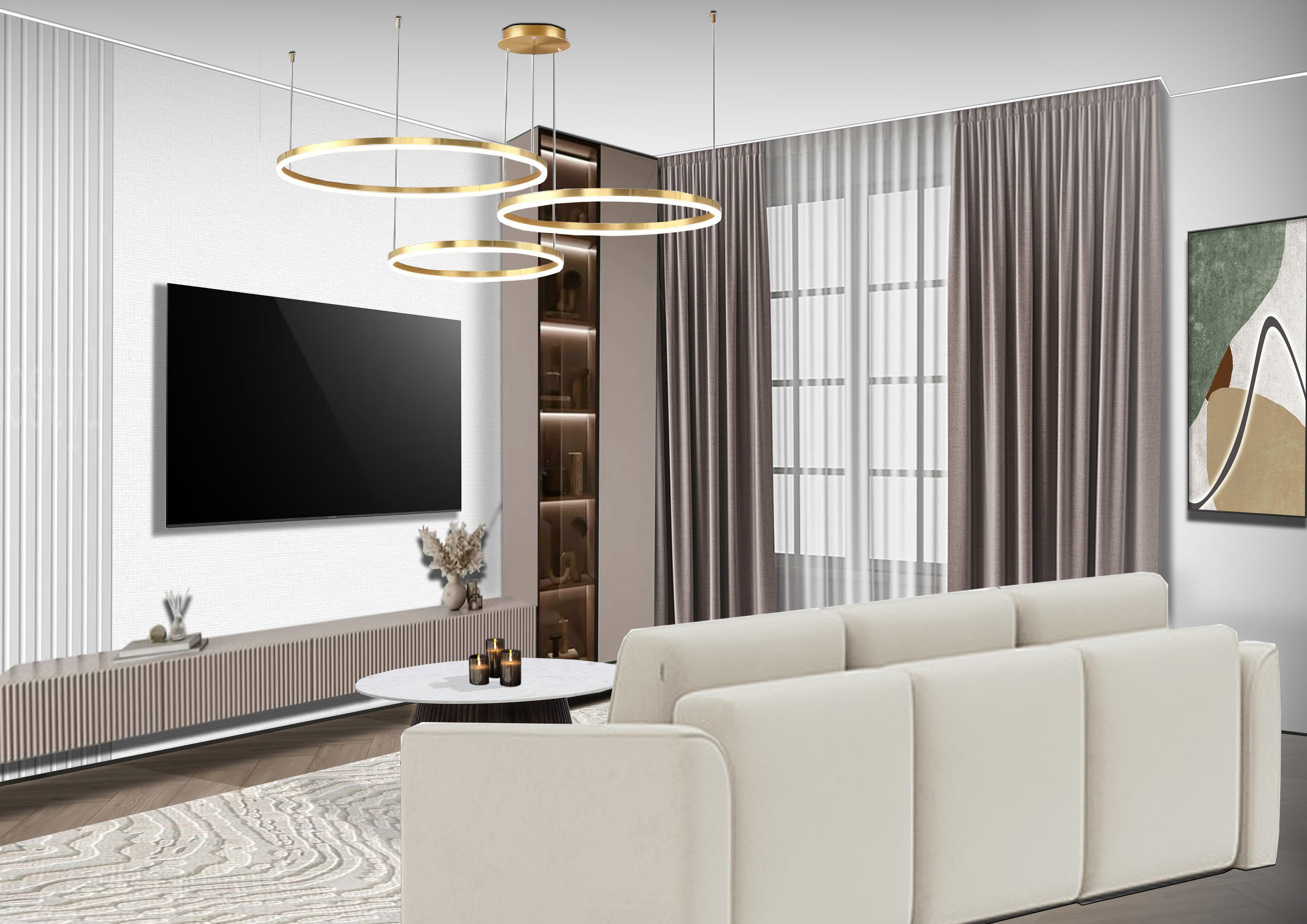 四居室公寓设计项目丨俄罗斯莫斯科丨EKATERINA OSEPCHUK-10