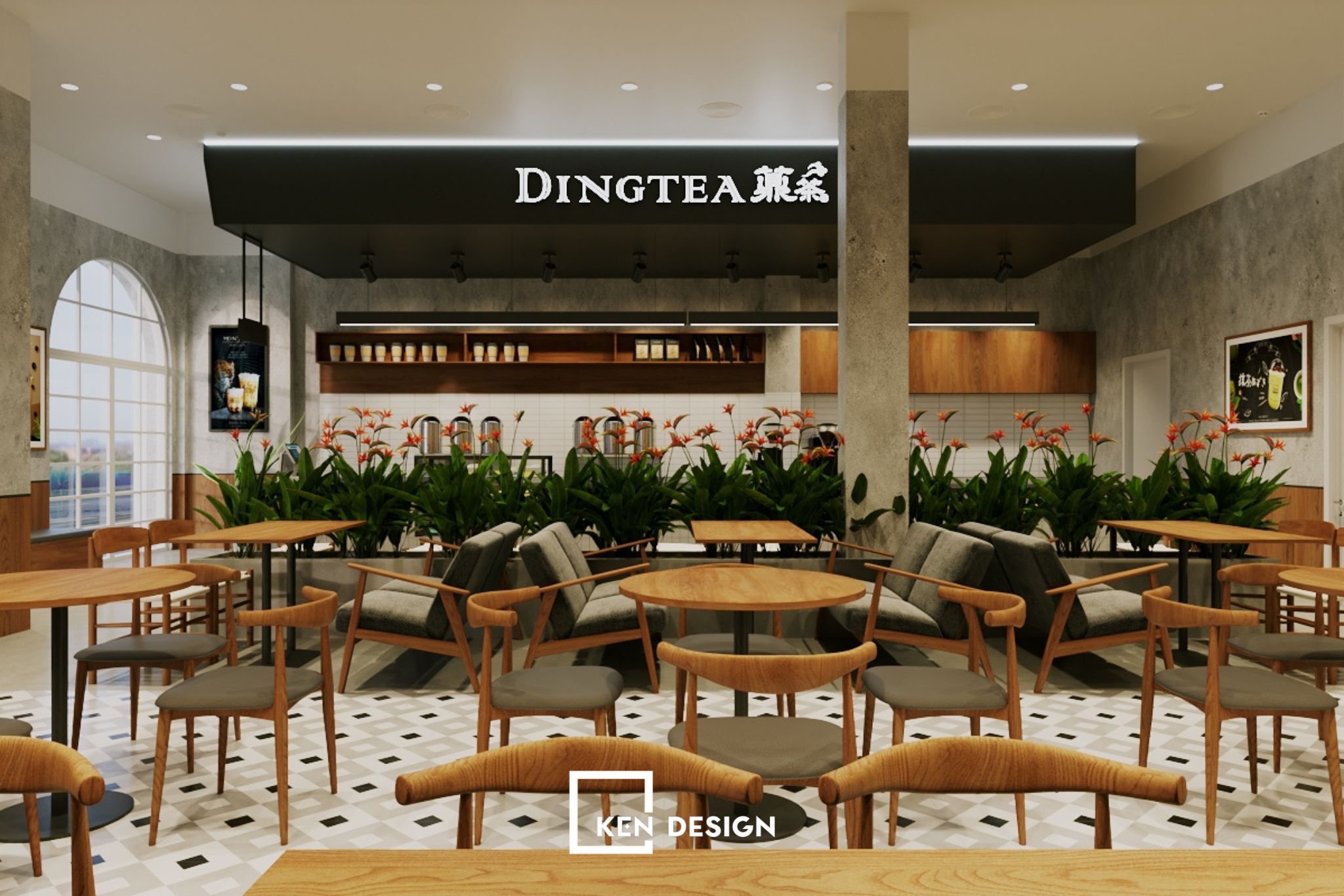 Khám phá thiết kế quán trà sữa Ding Tea tại Vin Wonder Phú Quốc-22