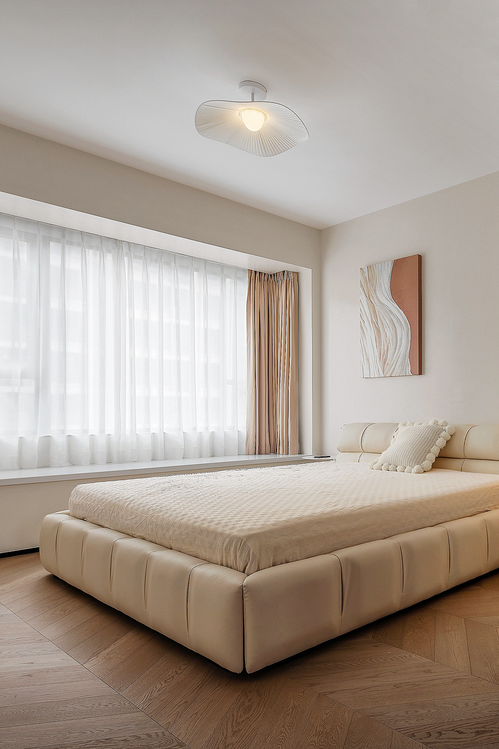 南京·棠宁府简约奶油艺术漆住宅丨中国南京丨大漠设计-29