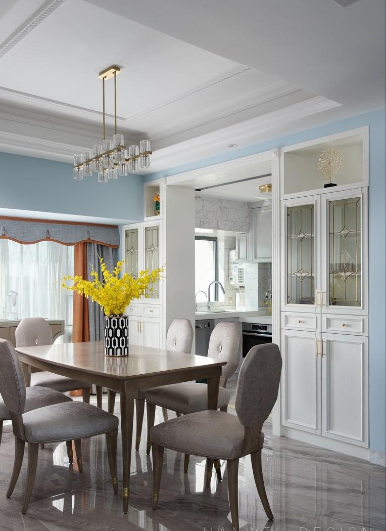 现代摩登美式轻奢家居,玩转平层空间设计-22