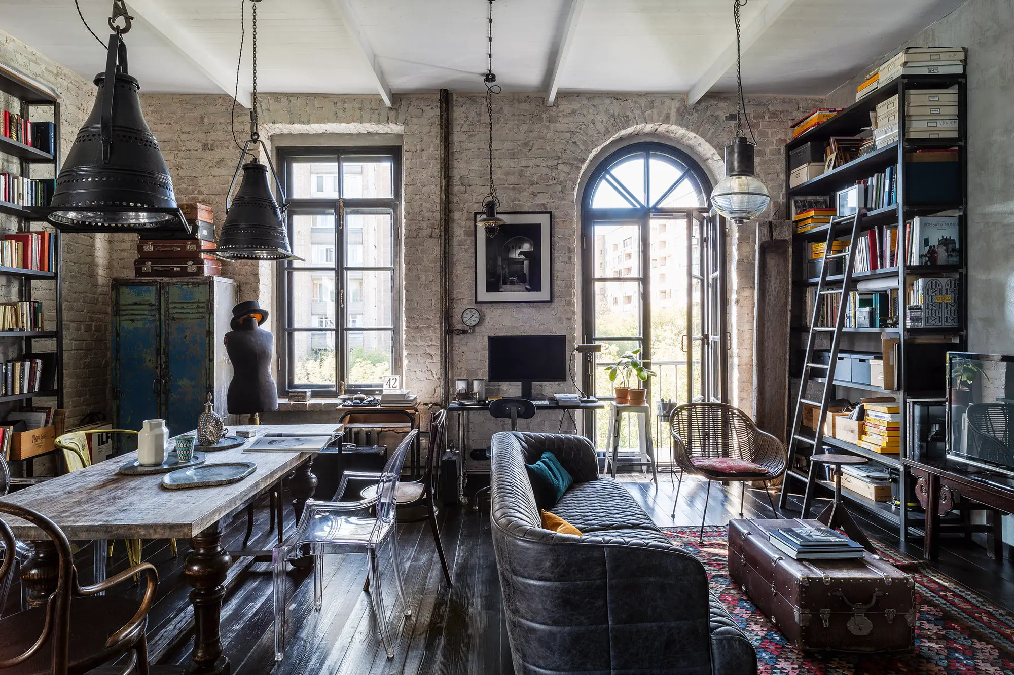 莫斯科摄影师的复古工业风公寓-1