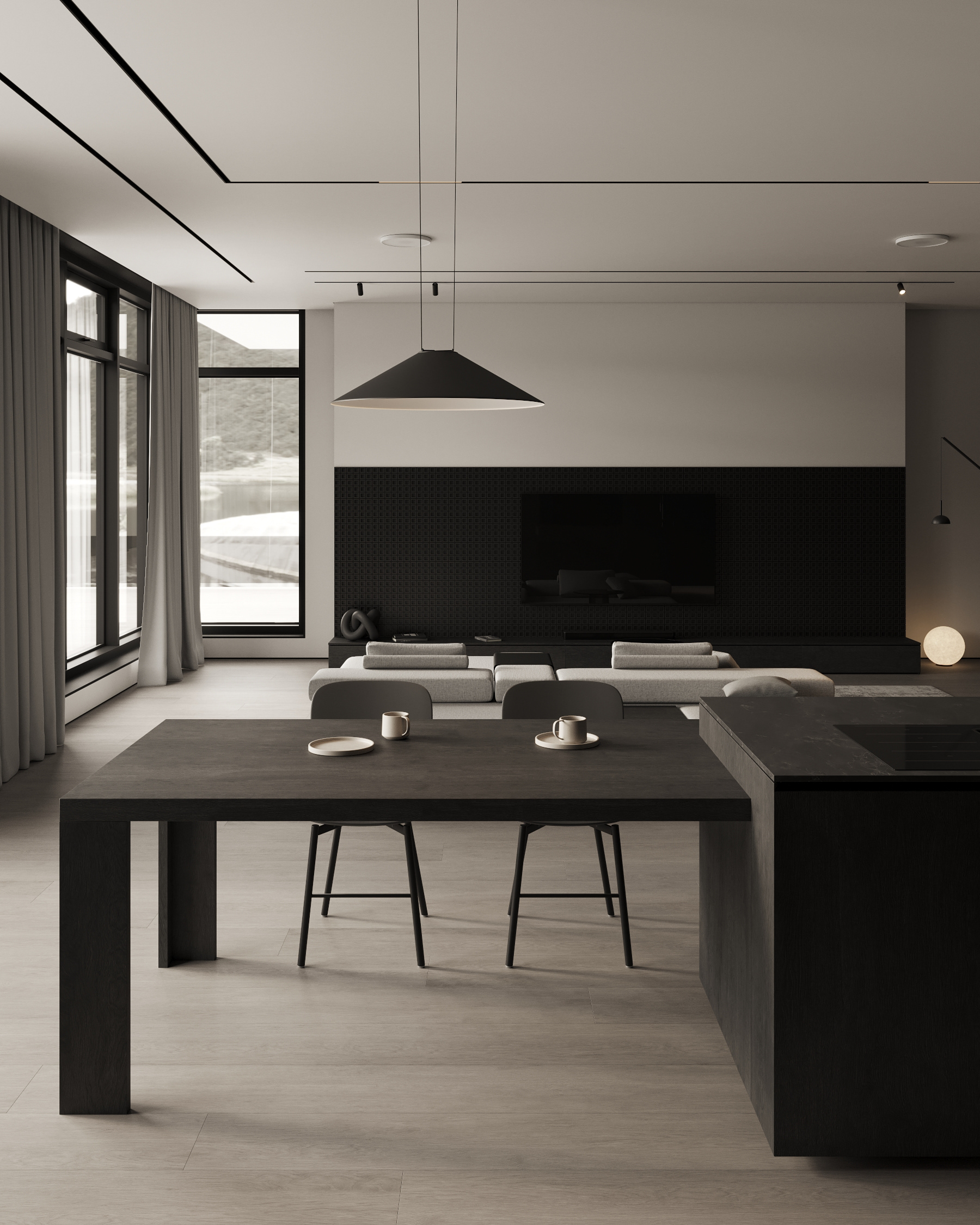 kitchen & living room 3d 场景设计丨Instagram-17