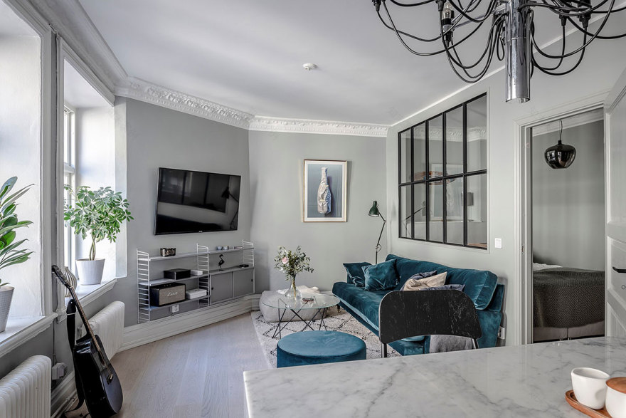 哥德堡 44 平米小公寓的巧妙设计-5