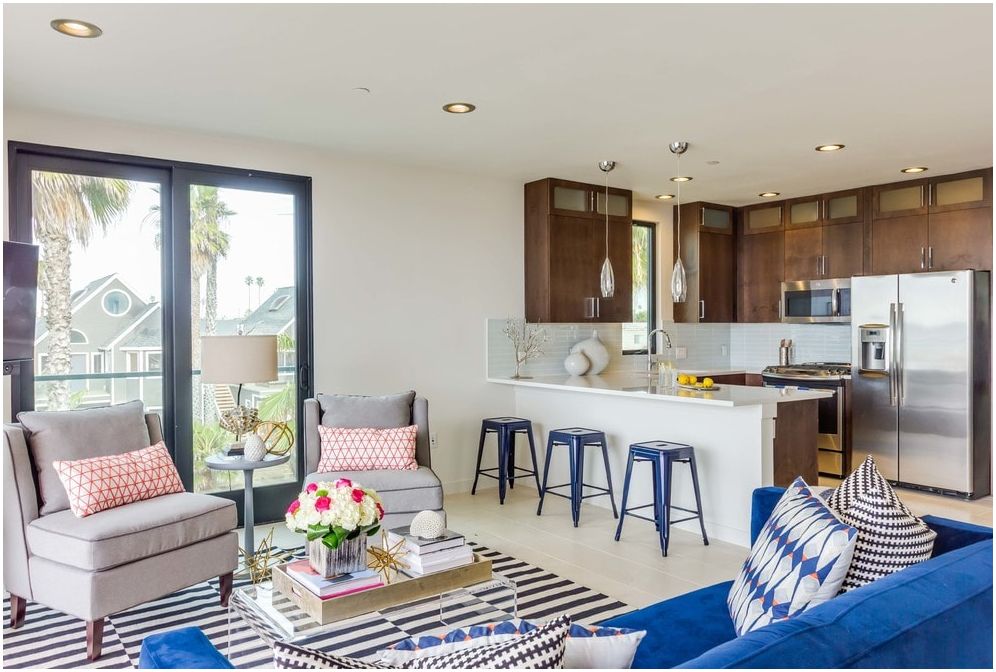 20平米厨房工作室与客厅一体化设计-116