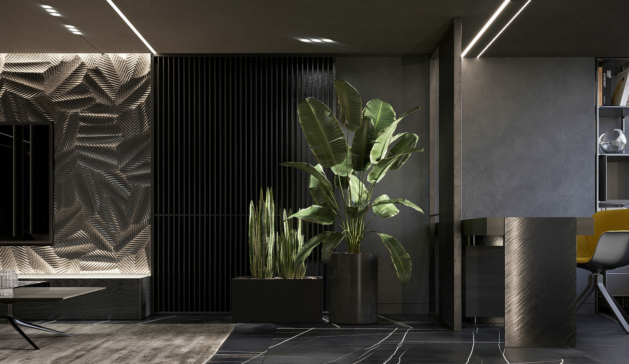 现代高级灰色系平层设计-2