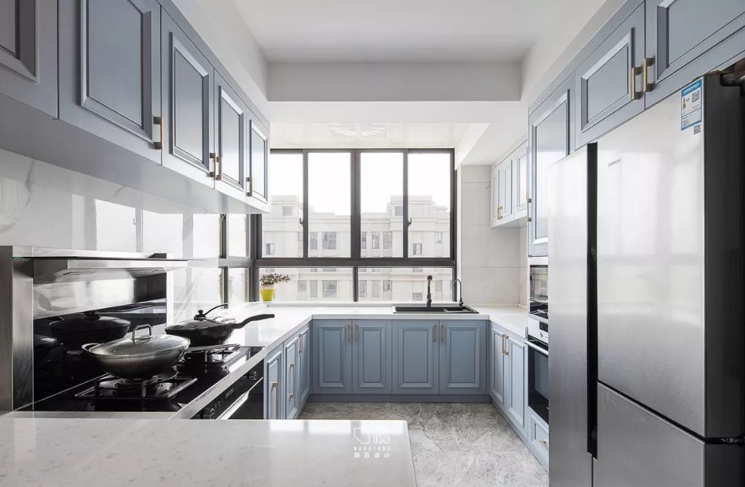 《沁绿》现代美式空间,温馨地中海蓝-37