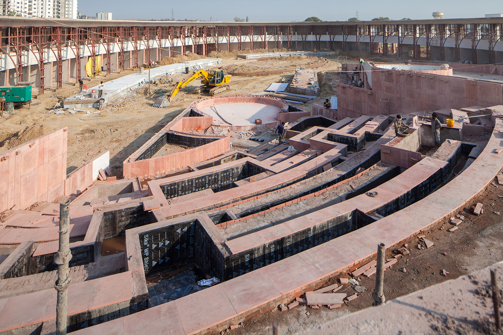 印度红拱螺旋城市市集-Avadh Shilpgram / Archohm Consults-64