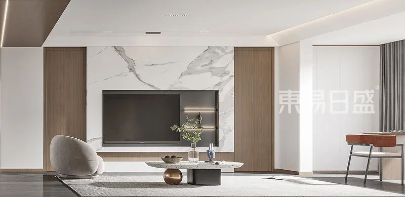 180㎡轻奢风设计，黑白灰咖的精致生活-13