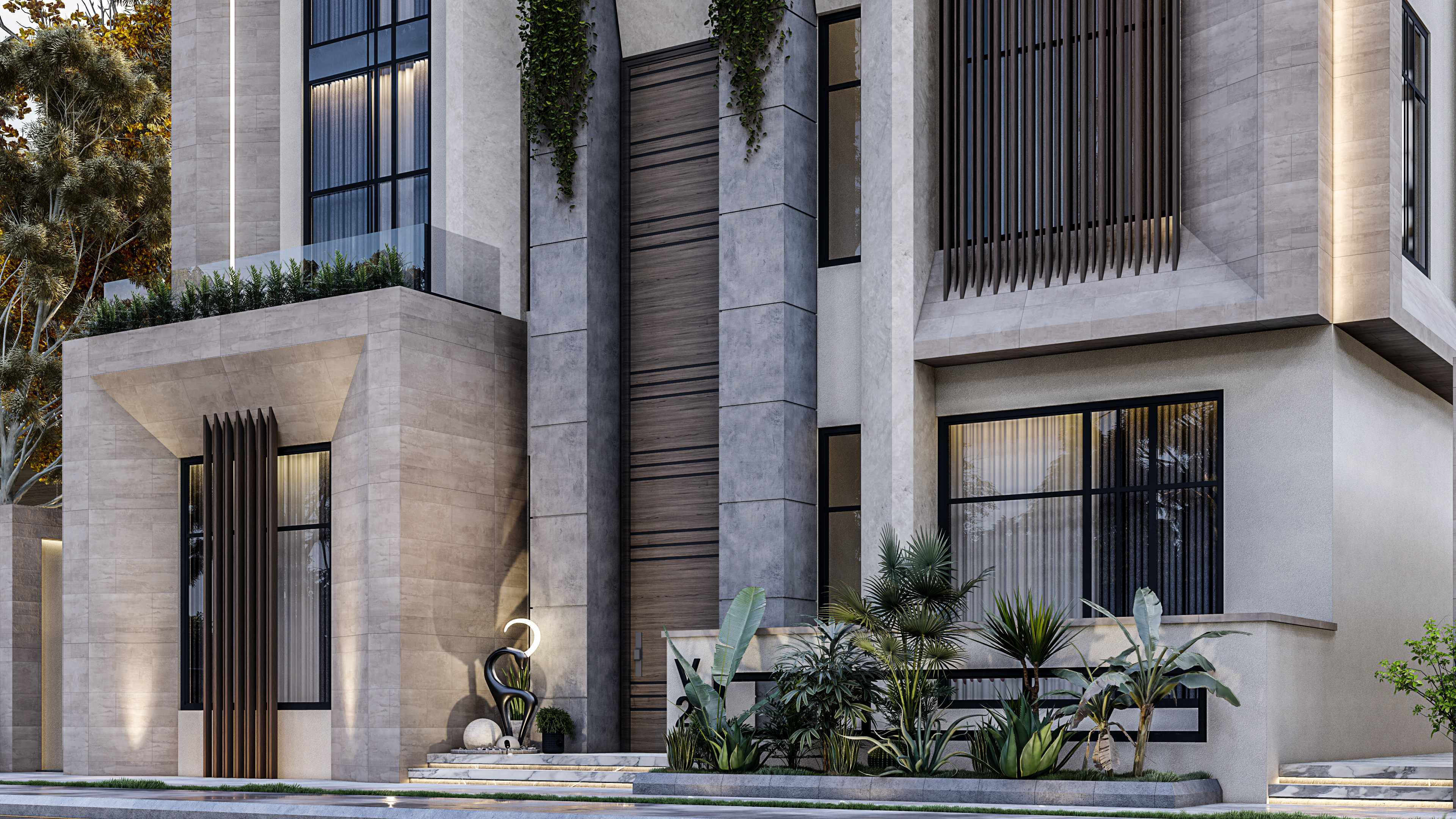 科威特现代别墅设计-12