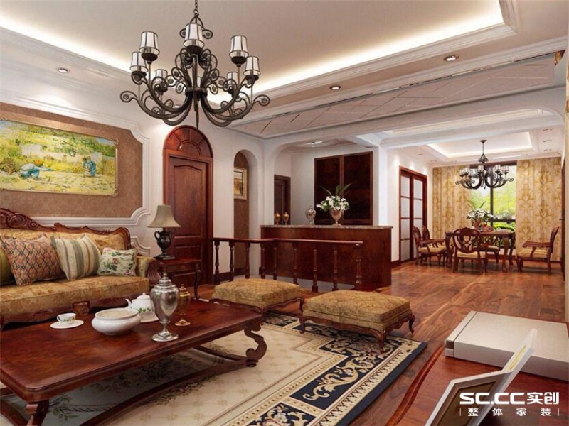 【上海实创装饰】锦绣逸庭273平别墅欧式风格设计-8