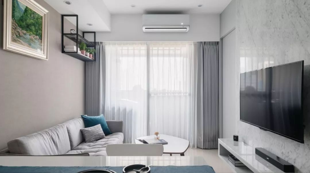 《理智与情感》 | 70 平现代风住宅,明亮色彩与优雅气质的完美融合-0