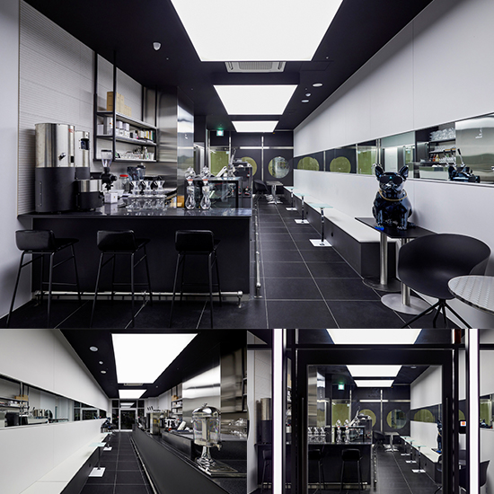 现代黑白灰 18 平米咖啡厅室内设计案例-1