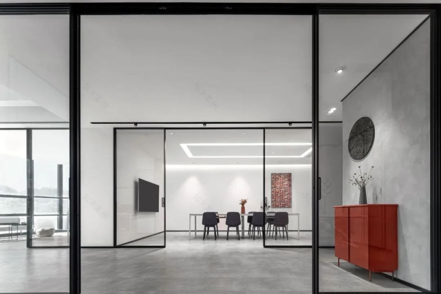 极简黑白灰的现代艺术办公空间丨中国中山丨君儿空间设计-57