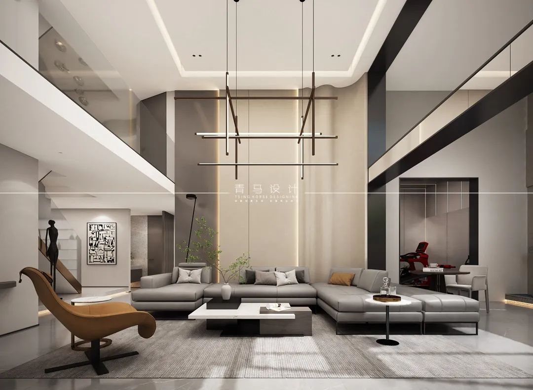 未央金茂府现代下叠别墅设计丨中国西安丨青马别墅设计-41