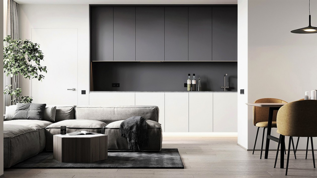 灰色系-极简风住宅设计-2