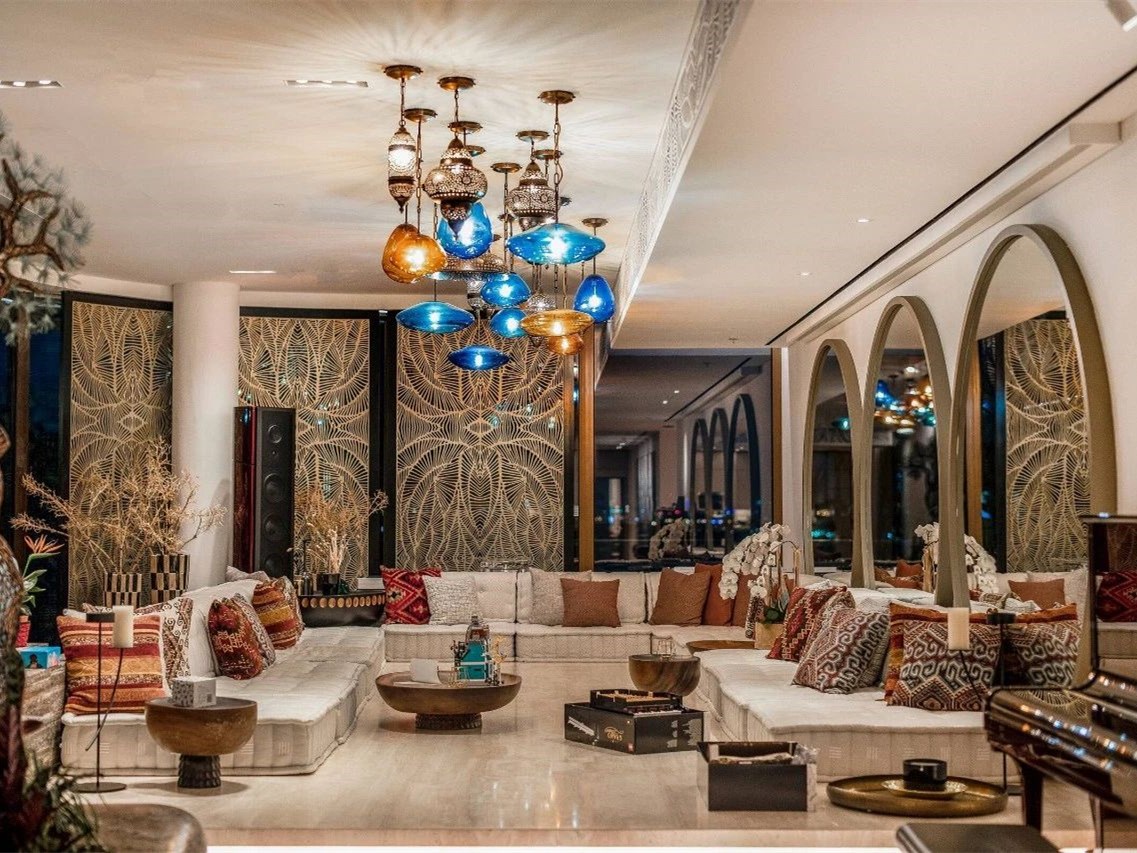 现代美学波西米亚风住宅室内实景图-2