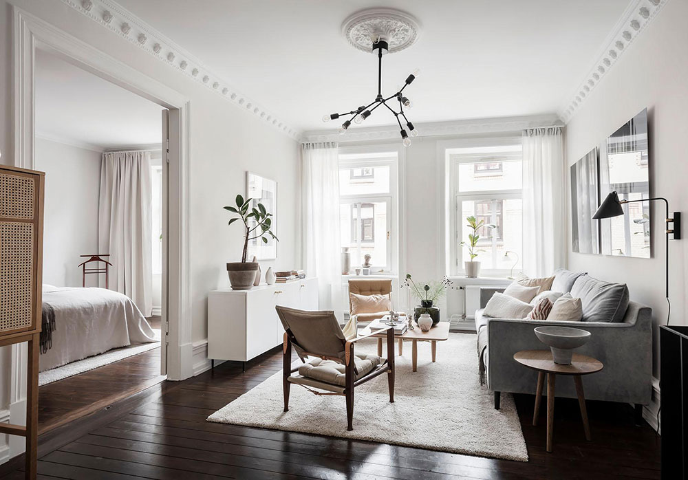 优雅神秘的斯堪的纳维亚风格公寓-2