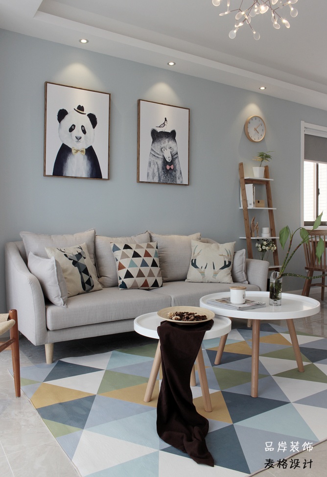 北欧.今乔——80㎡北欧风住宅  品岸装饰-麦格设计-1