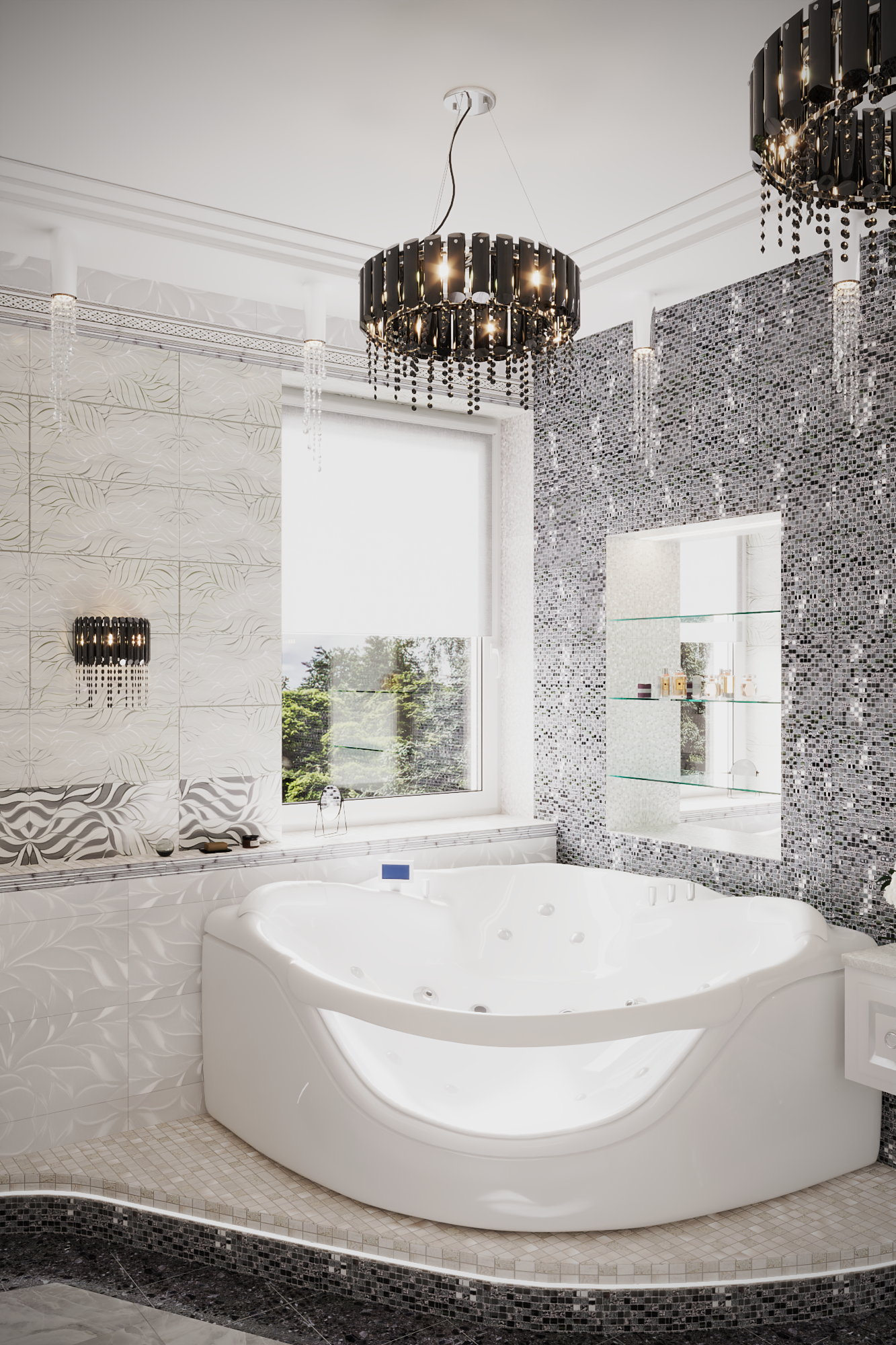 Санузел в исполнении серебра-1