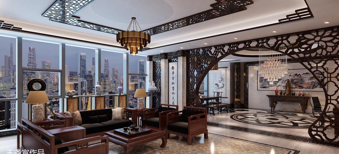 
无锡宜兴万达写字楼中式办公室 -4