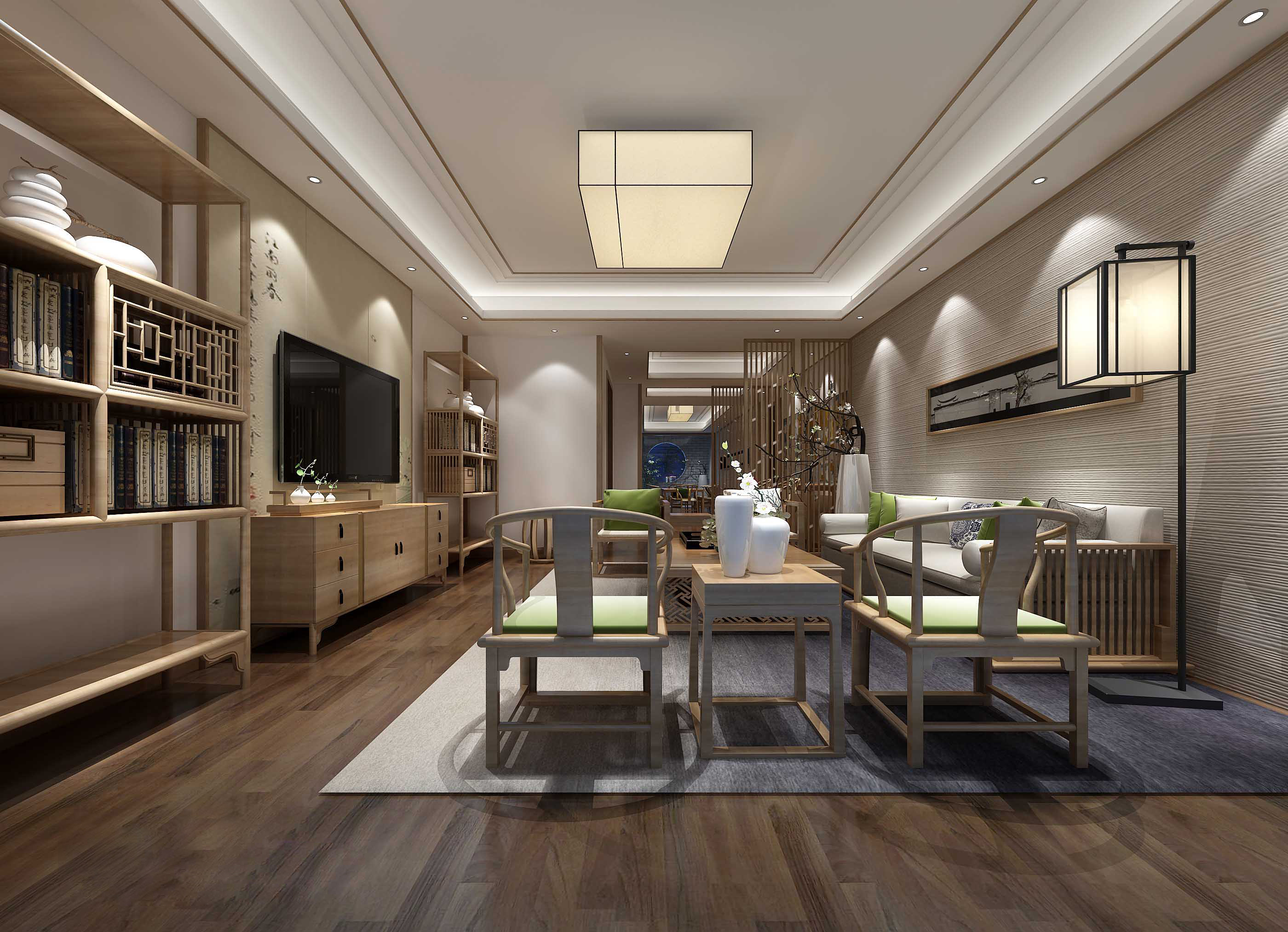 新中式 中式古典 奢华家装别墅样板房-10-8