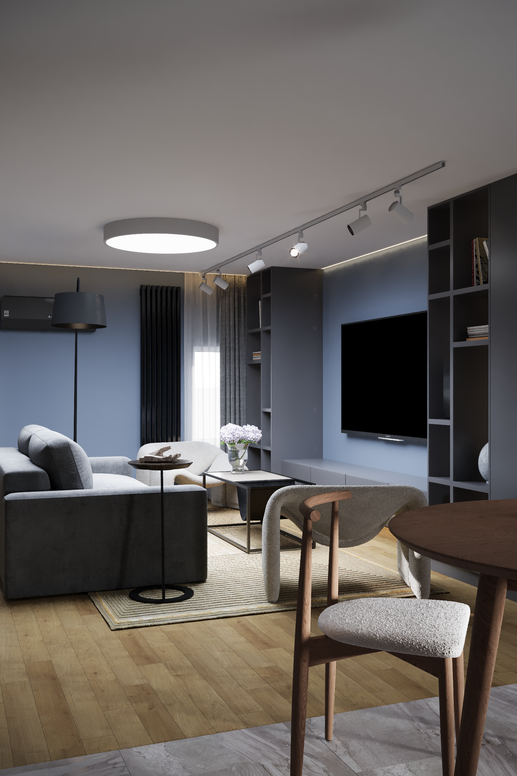 Гостинная частного дома 120кв-9