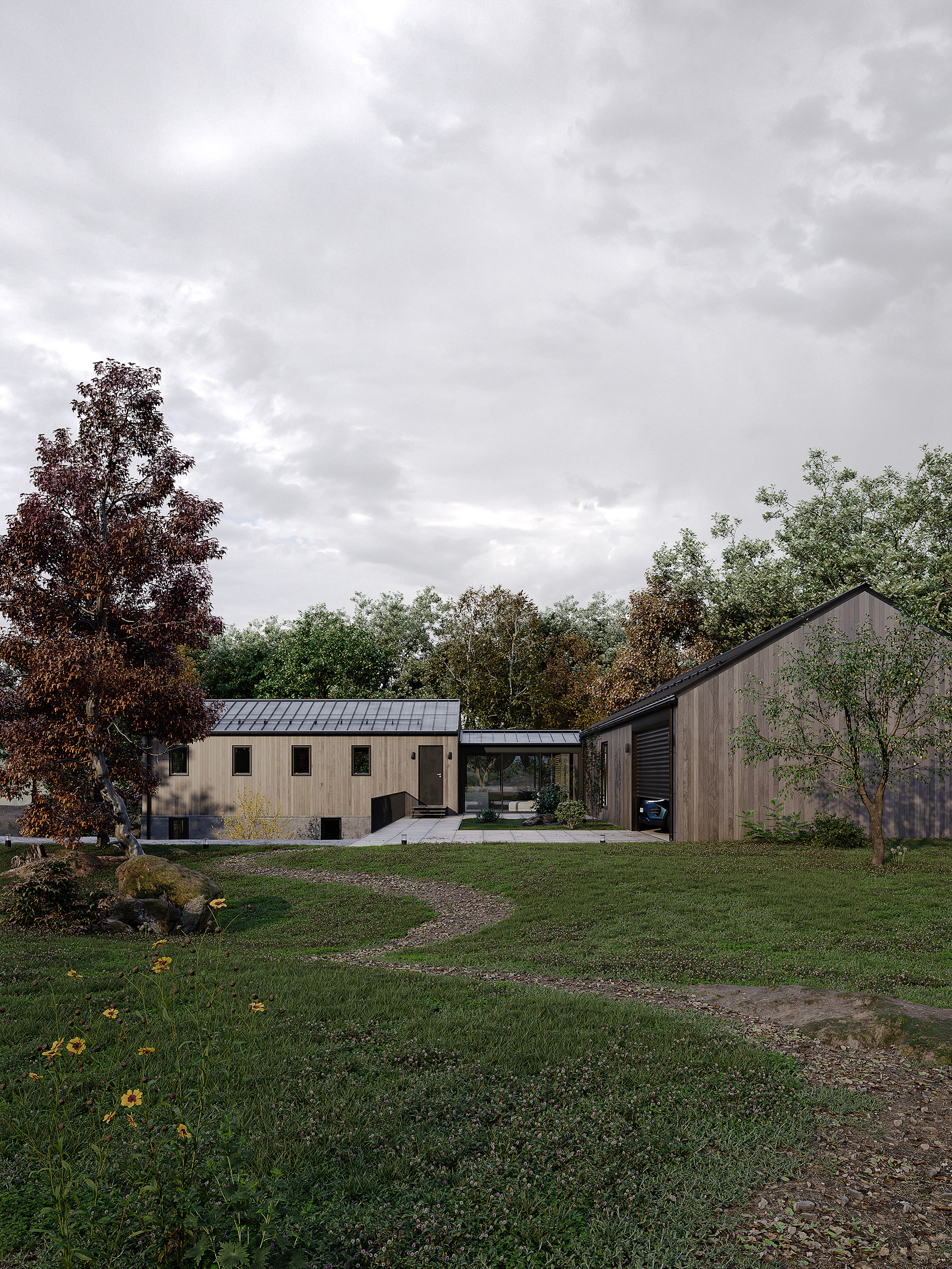 住宅用地；土地上的房屋（注：Land House表意不太清晰，Land可理解为土地，House是房屋，结合常见语境推测可能是住宅用地，也可能是指土地之上的房屋，这里按照最常见的房地产领域相关概念优先翻译为住宅用地 ） 丨Edit Poly-5