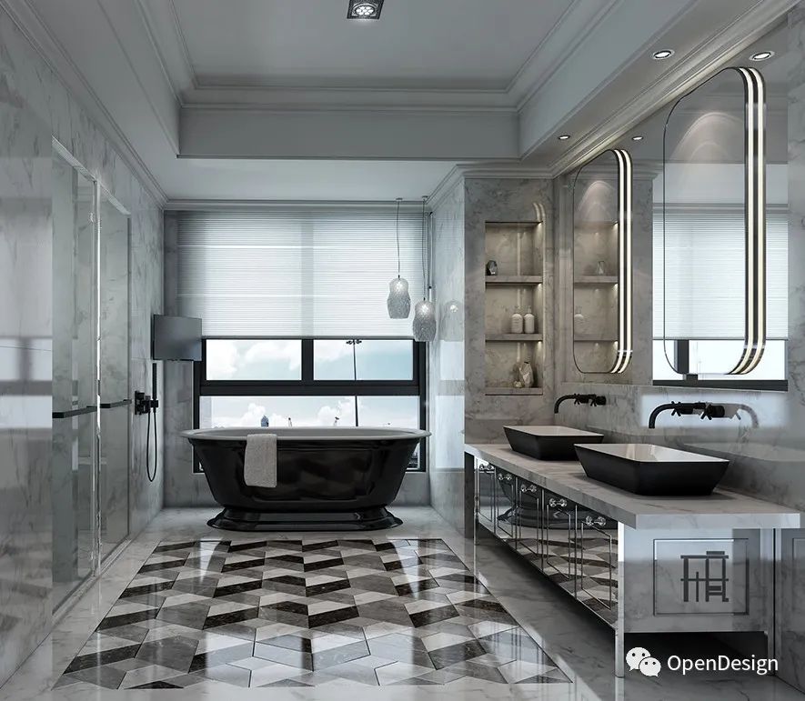 玥庭国际 · 蓝色调的时尚与古典交融的住宅设计丨中国台中丨天境设计-35