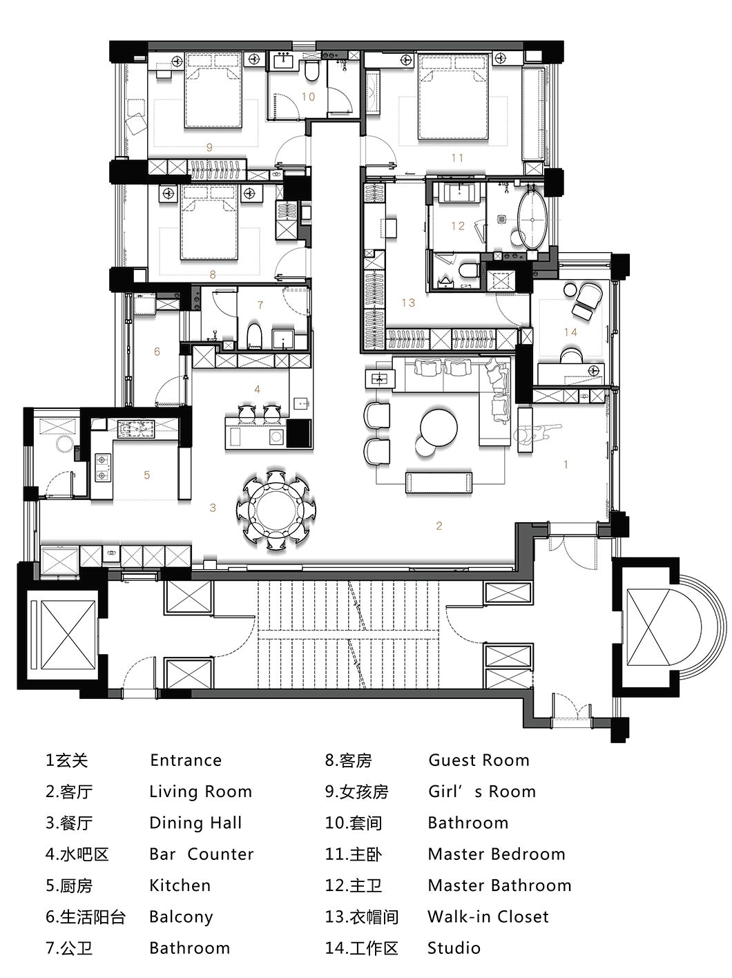 极简黑白灰，构建现代雅奢空间-7