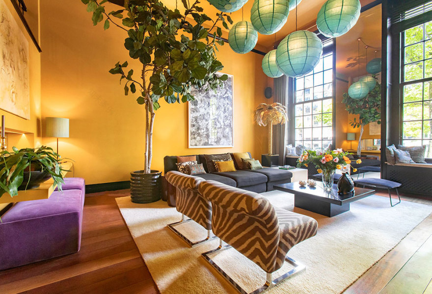 阿姆斯特丹黄色公寓,热带风情与传统欧式风格的碰撞-6