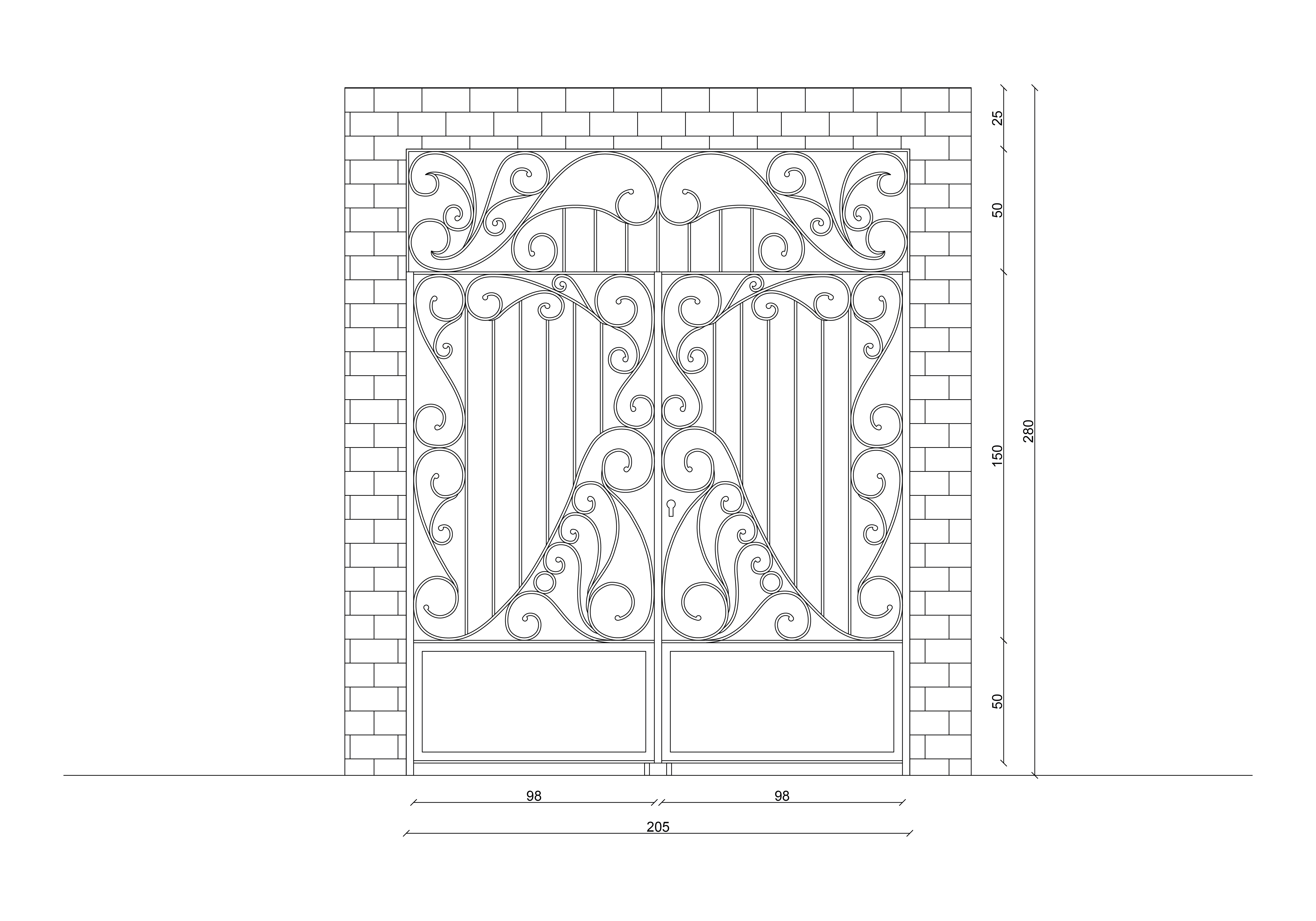 Wrought iron gates design , interior gates and handrail-7