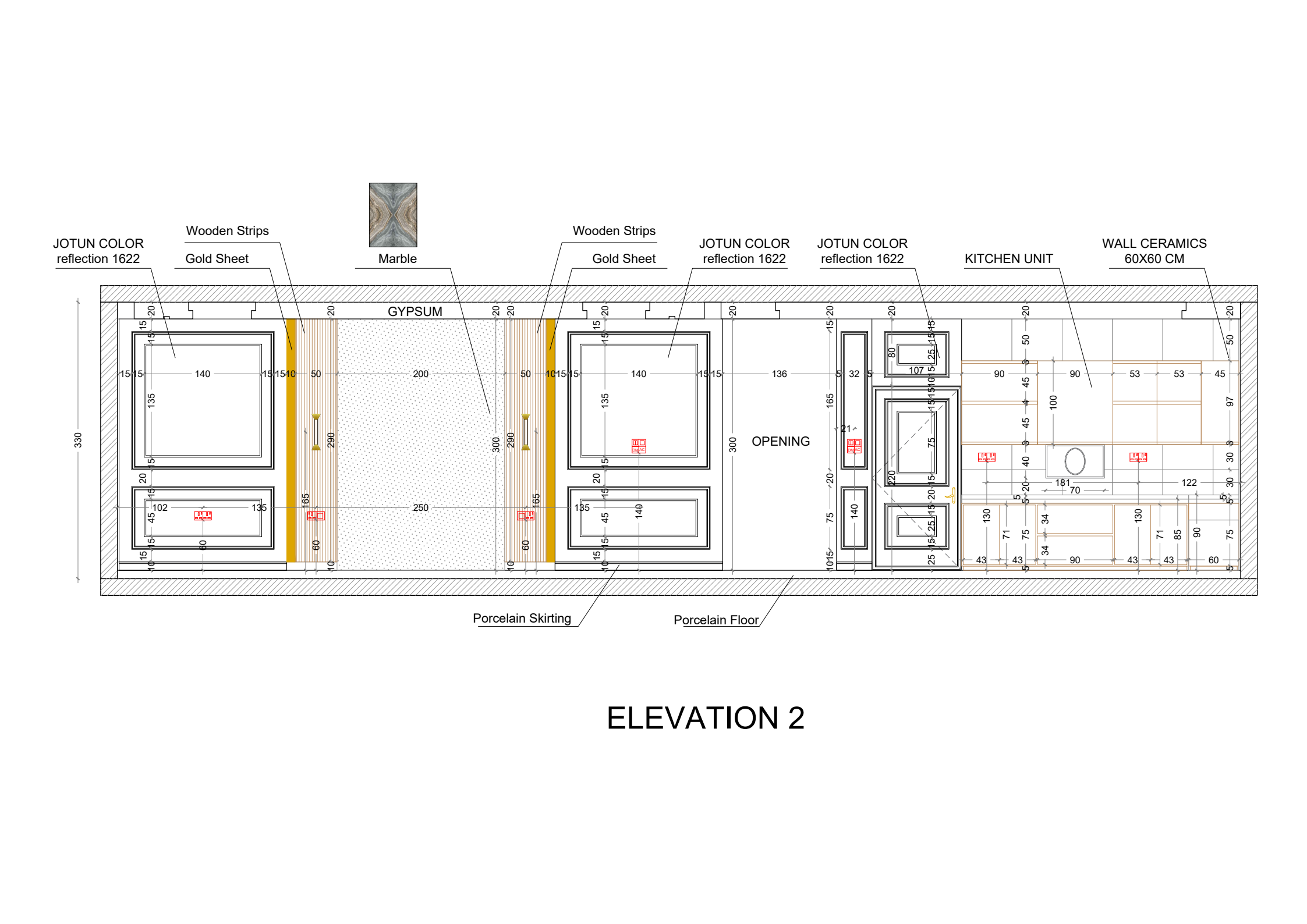VILLA LIVING AREA WITH KITCHEN - SHOP DRAWING-6
