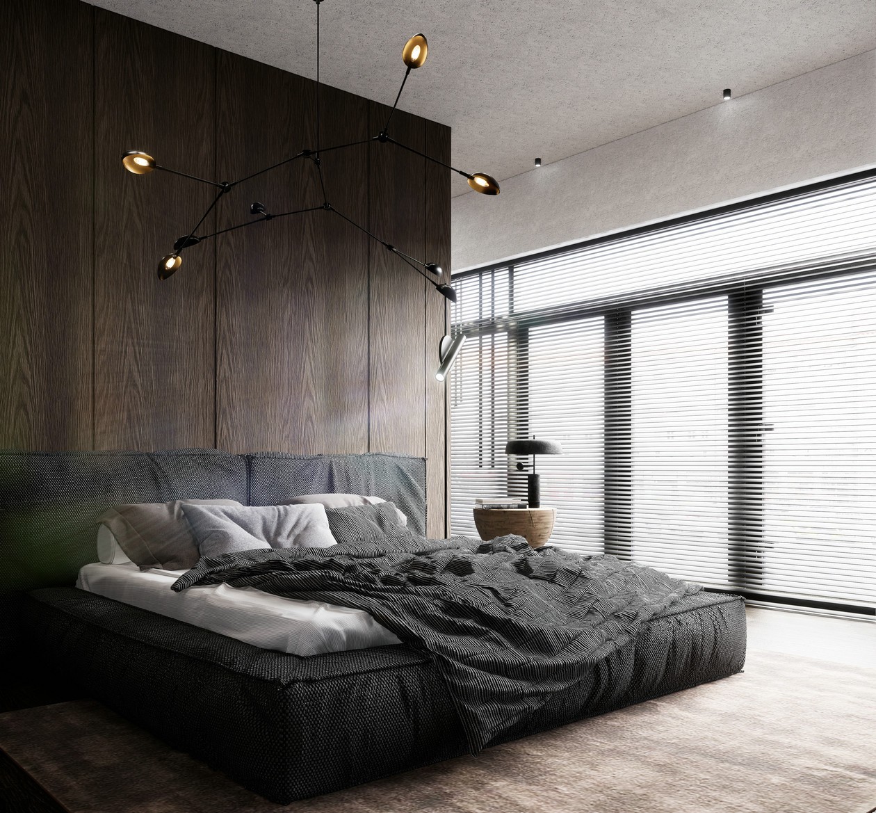 148㎡高级黑+橙色 见证激情的力量，打造经典时尚-12