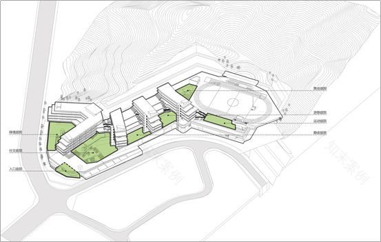 深圳福龙学校 | 绿色云端,伴山叠院-24