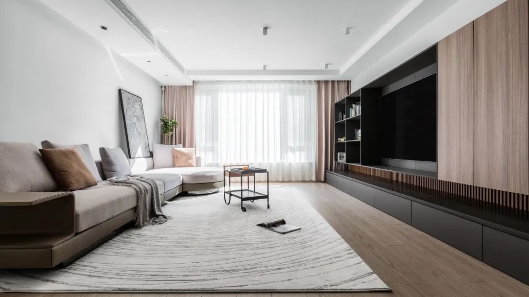 158㎡全承重墙老三居的现代简约设计丨研筑国际室内设计事务所-2