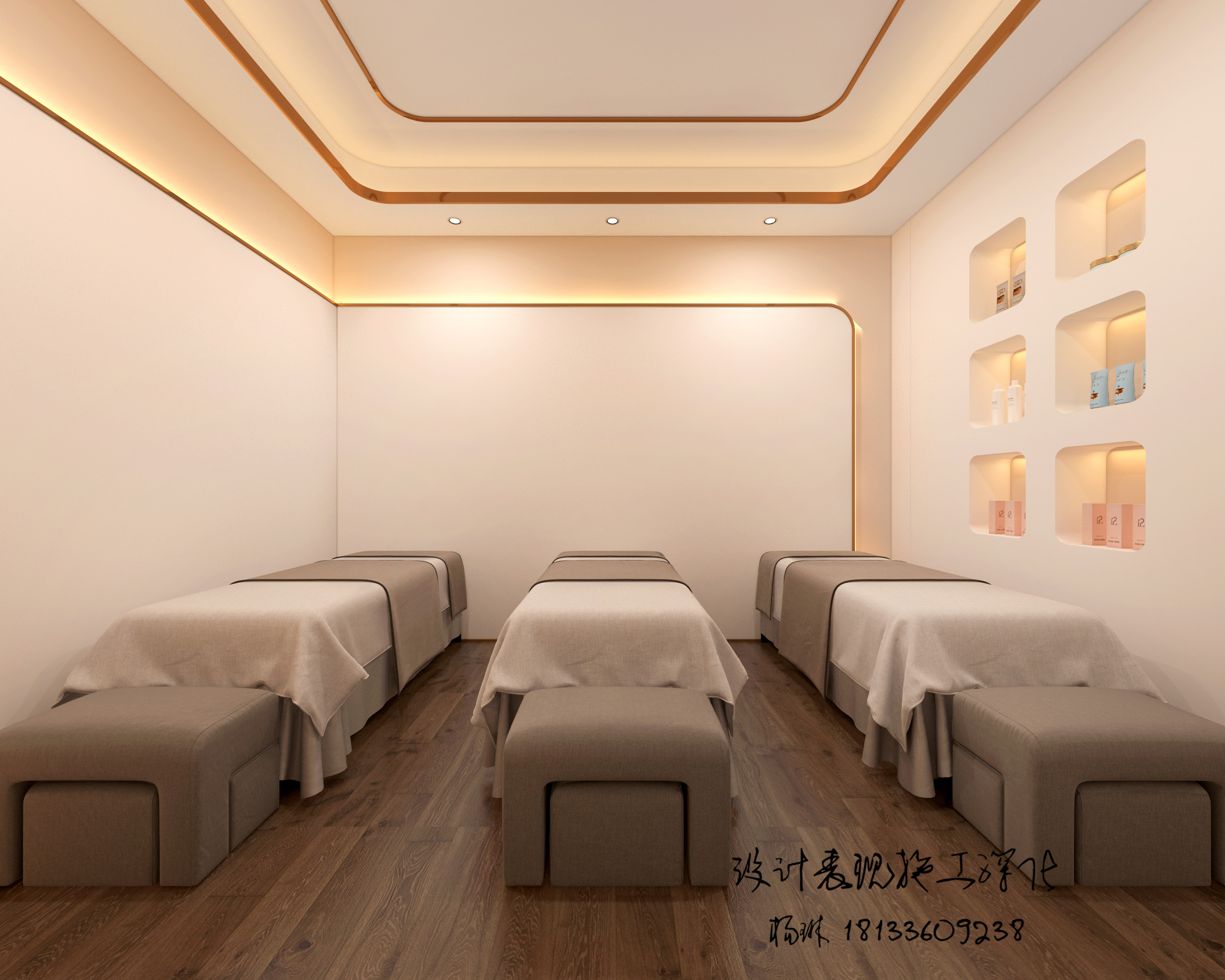 清新脱俗的轻奢风 || 美容院-11