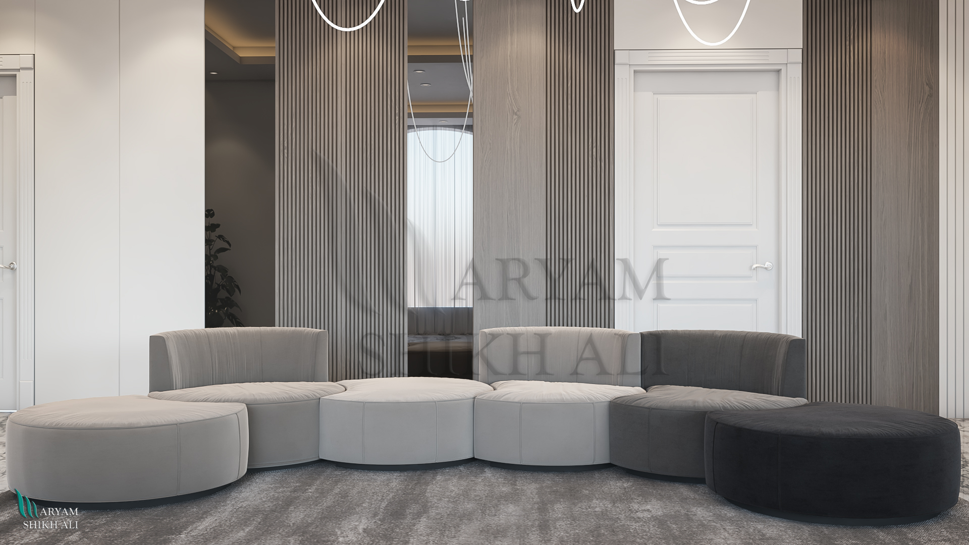 living area & coffe corner in villa (Apamia) Dubai-5