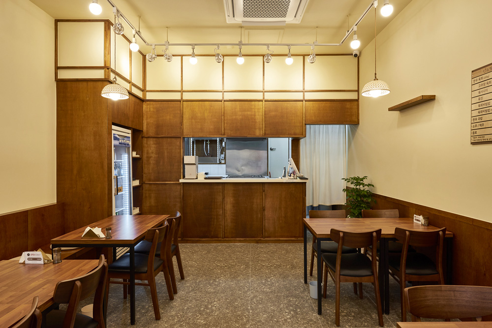 简约清新韩式餐厅设计-5