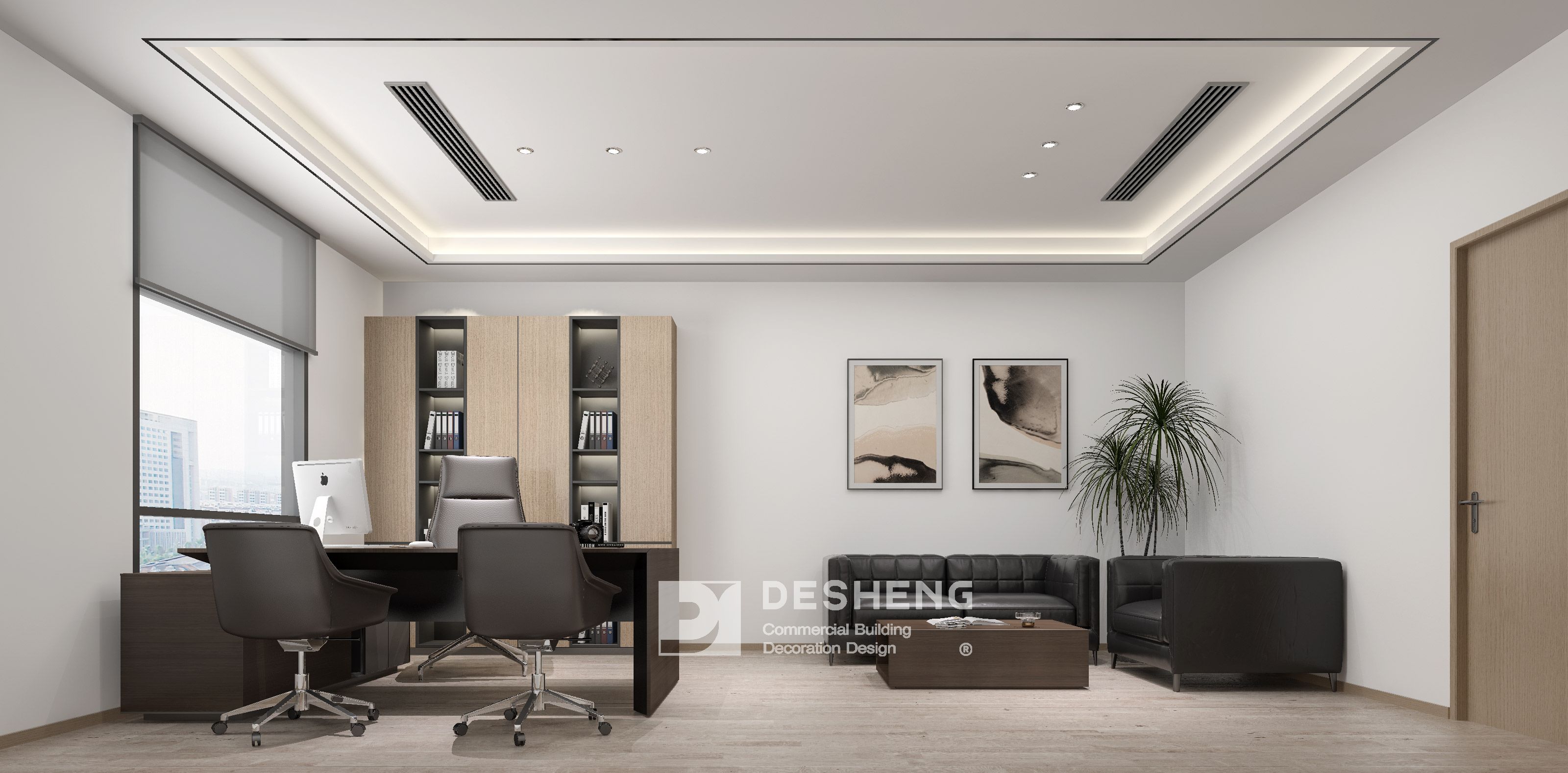 德盛装饰办公室装修案例-浙商财产保险-3