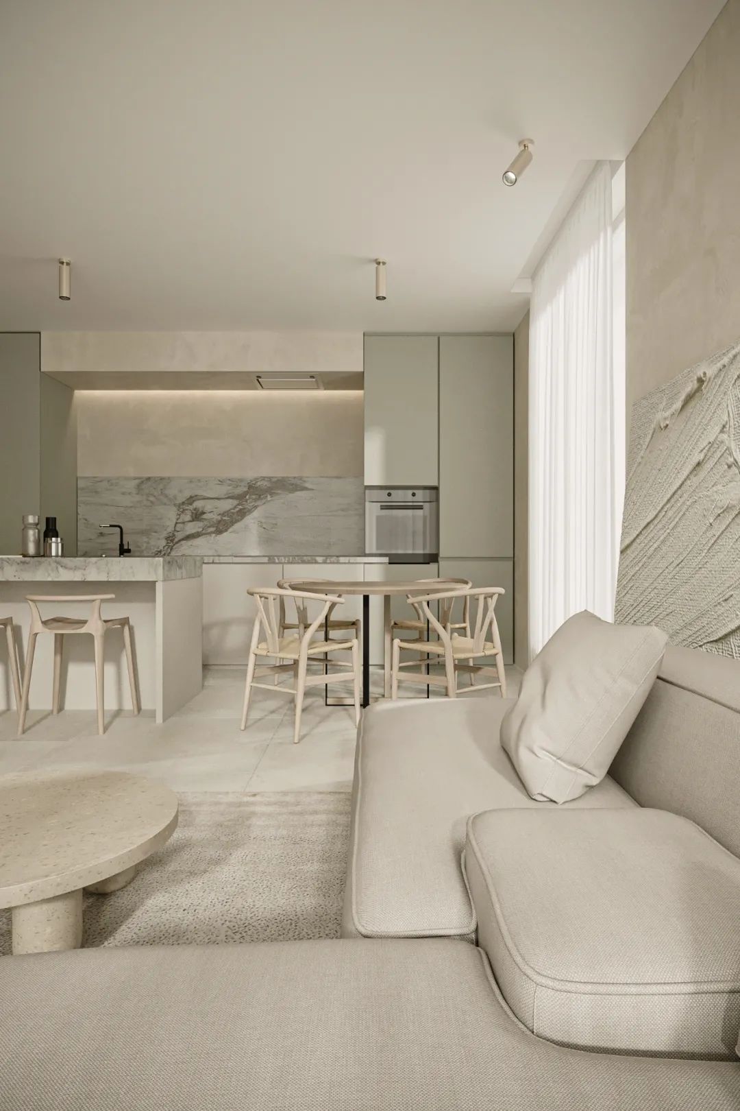 乌克兰基辅轻薄荷极简公寓丨Honcharenko Architects-7